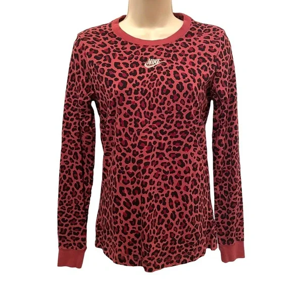 Nike Tops Nike Womens Long Sleeve Tshirt Cheetah Animal Print